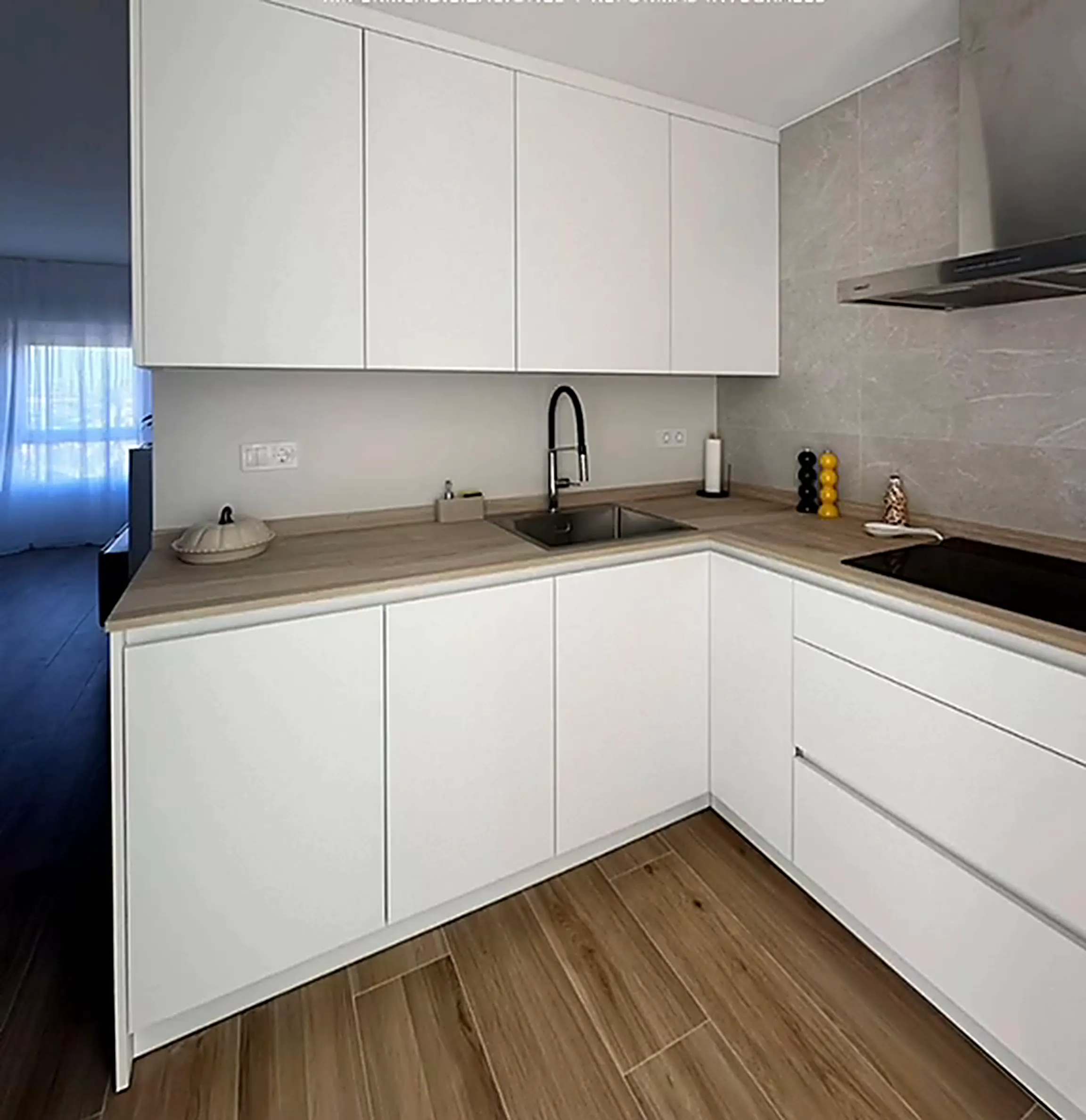 Cocina en L terminada